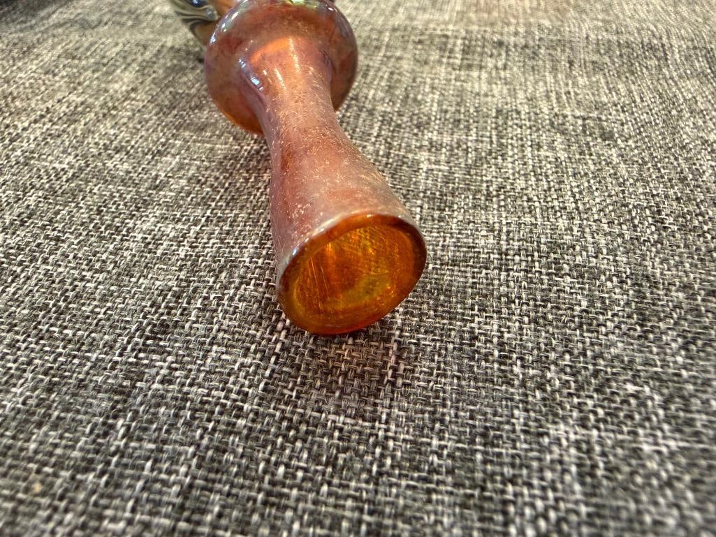 VINTAGE VELVET TOBACCO TIN, IMPERIAL GERMAN WWI BRASS MATCHBOX HOLDER, GERMAN HUNTERS PIPE BOWL - 11