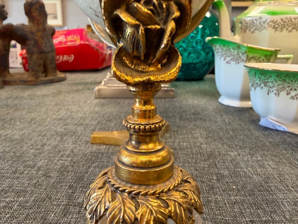 VINTAGE MATSON-STYLE GOLD ORMOLU AND CUT CRYSTAL PERFUME BOTTLE - 5