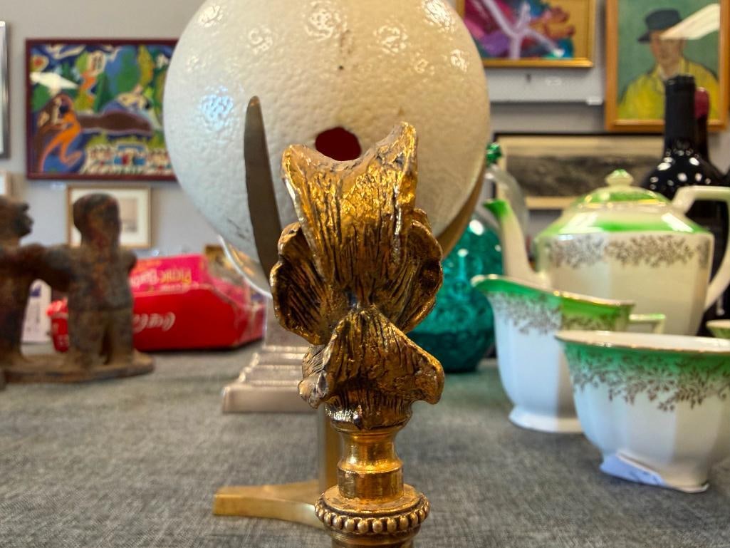 VINTAGE MATSON-STYLE GOLD ORMOLU AND CUT CRYSTAL PERFUME BOTTLE - 7