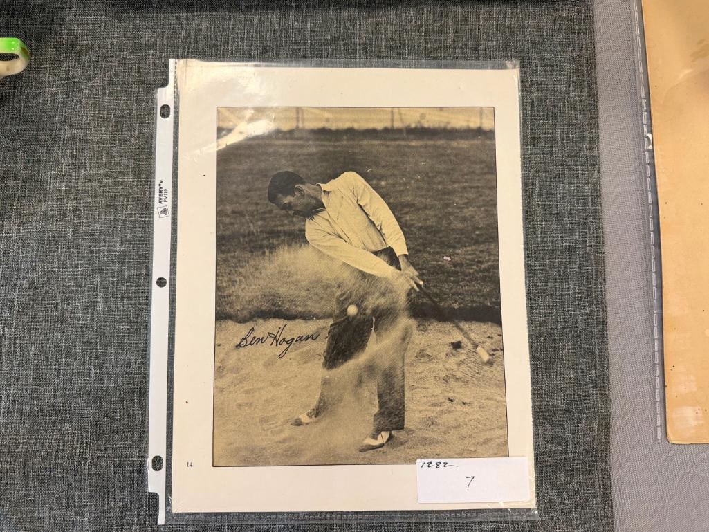 BEN HOGAN ICONIC GOLF PLAYER AUTOGRAPHED MAGAZINE PAGE CIRCA 1940'S - 2
