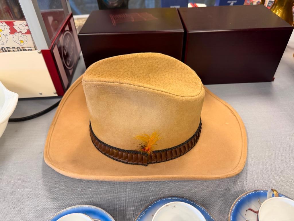 STETSON 3X BEAVER FELT WESTERN HAT SIZE 7 3/8 - 2