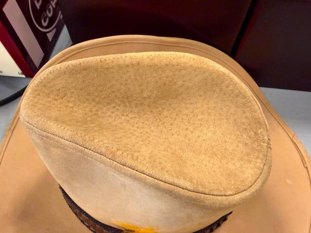 STETSON 3X BEAVER FELT WESTERN HAT SIZE 7 3/8 - 4