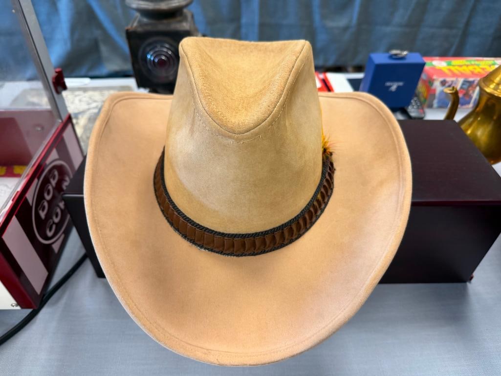 STETSON 3X BEAVER FELT WESTERN HAT SIZE 7 3/8 - 9