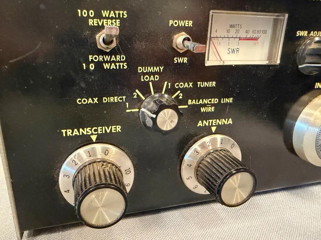 VINTAGE AMATEUR RADIO ANTENNA TUNER N&G 100 WATT SERIES ROLLER INDUCTOR TUNER - 4