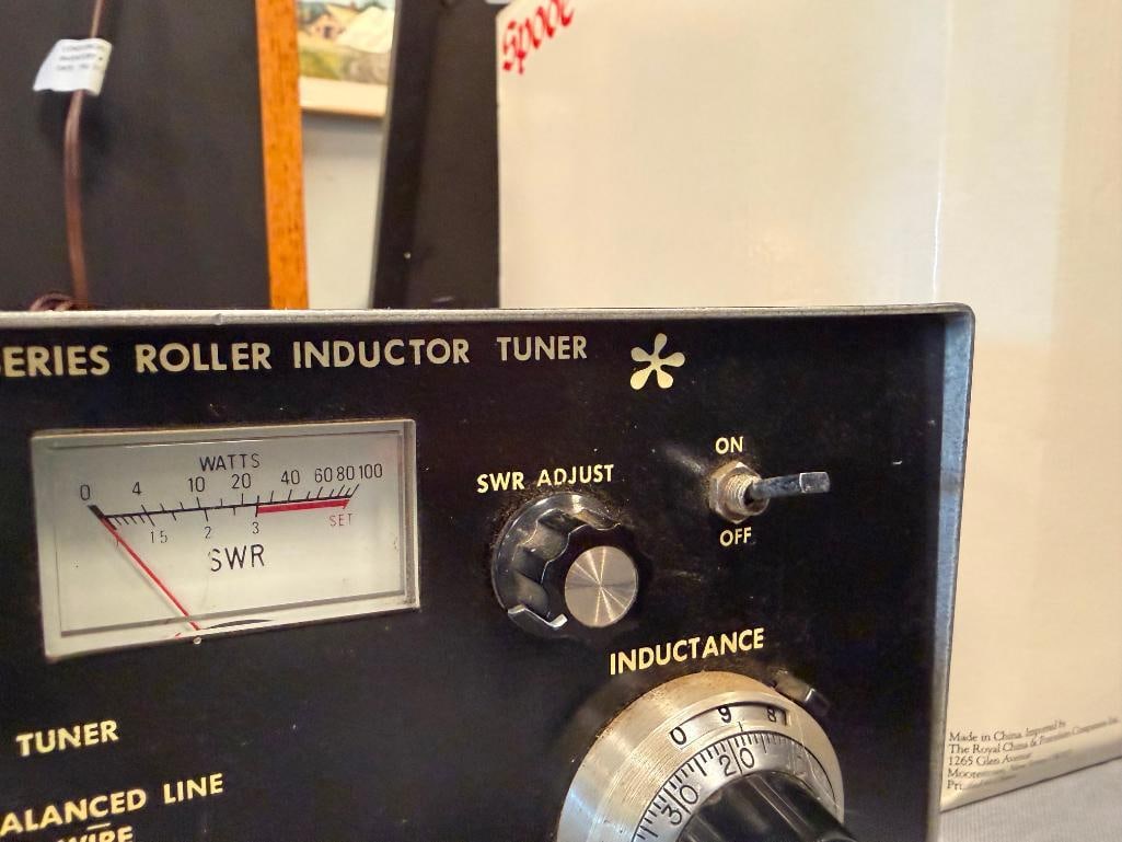 VINTAGE AMATEUR RADIO ANTENNA TUNER N&G 100 WATT SERIES ROLLER INDUCTOR TUNER - 6
