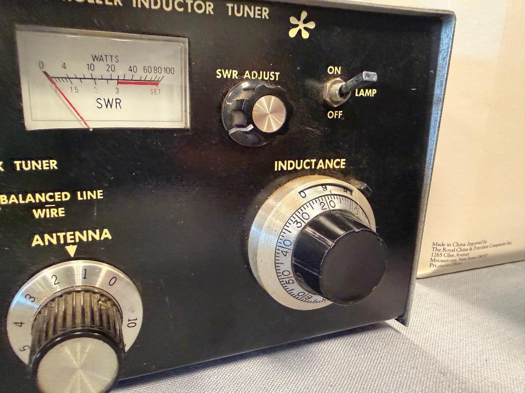 VINTAGE AMATEUR RADIO ANTENNA TUNER N&G 100 WATT SERIES ROLLER INDUCTOR TUNER - 7