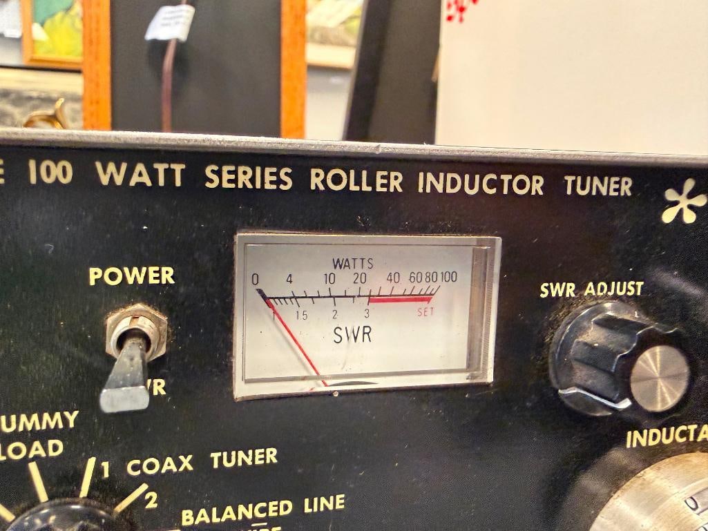 VINTAGE AMATEUR RADIO ANTENNA TUNER N&G 100 WATT SERIES ROLLER INDUCTOR TUNER - 8