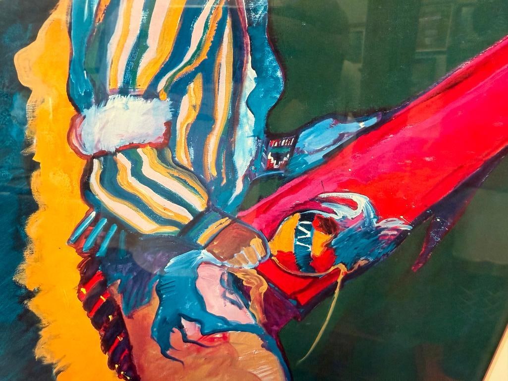 JOHN NIETO LIMITED EDITION PRINT ON CANVAS TITLED TRADITIONAL DANCER NO. 28/500 - 5