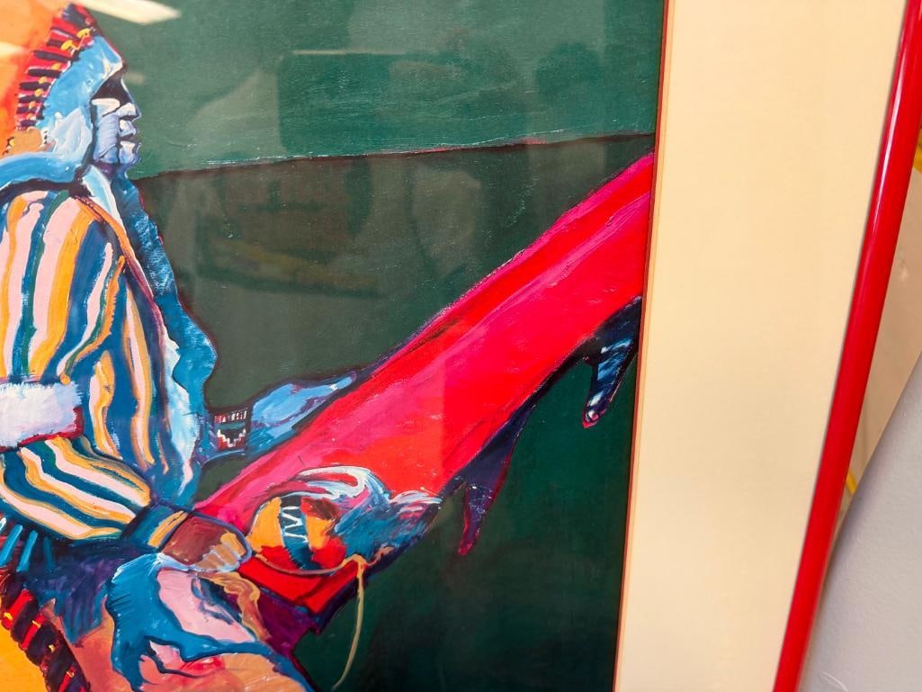 JOHN NIETO LIMITED EDITION PRINT ON CANVAS TITLED TRADITIONAL DANCER NO. 28/500 - 7