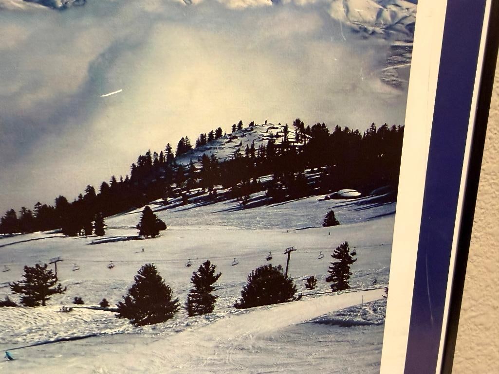 PETER C. WARD RENO, NV PHOTOGRAPHER COLOR PHOTOGRAPH ON BOARD TITLED MT. ROSE SLIDEBOWL JAN 2017 - 4