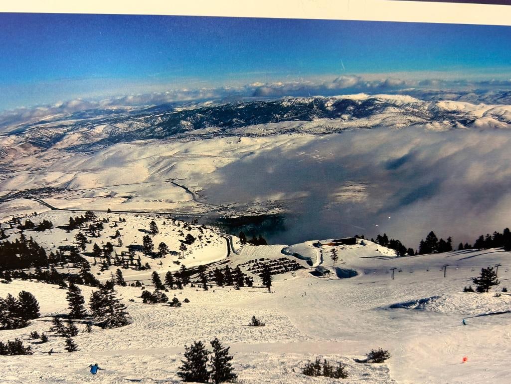 PETER C. WARD RENO, NV PHOTOGRAPHER COLOR PHOTOGRAPH ON BOARD TITLED MT. ROSE SLIDEBOWL JAN 2017 - 6