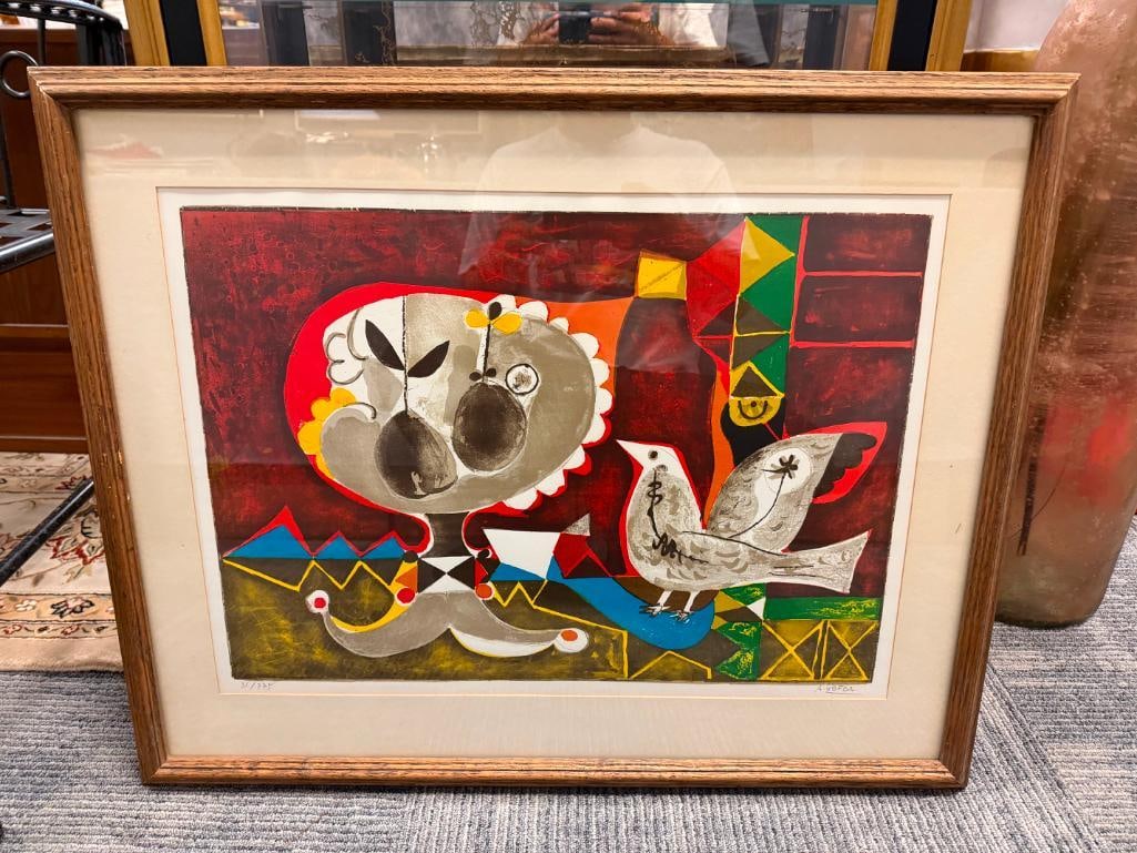 AGUSTIN UBEDA MID-CENTURY SPANISH ARTIST LIMITED EDITION PRINT FRUITIER ROUGE NO. 31/275 - 3