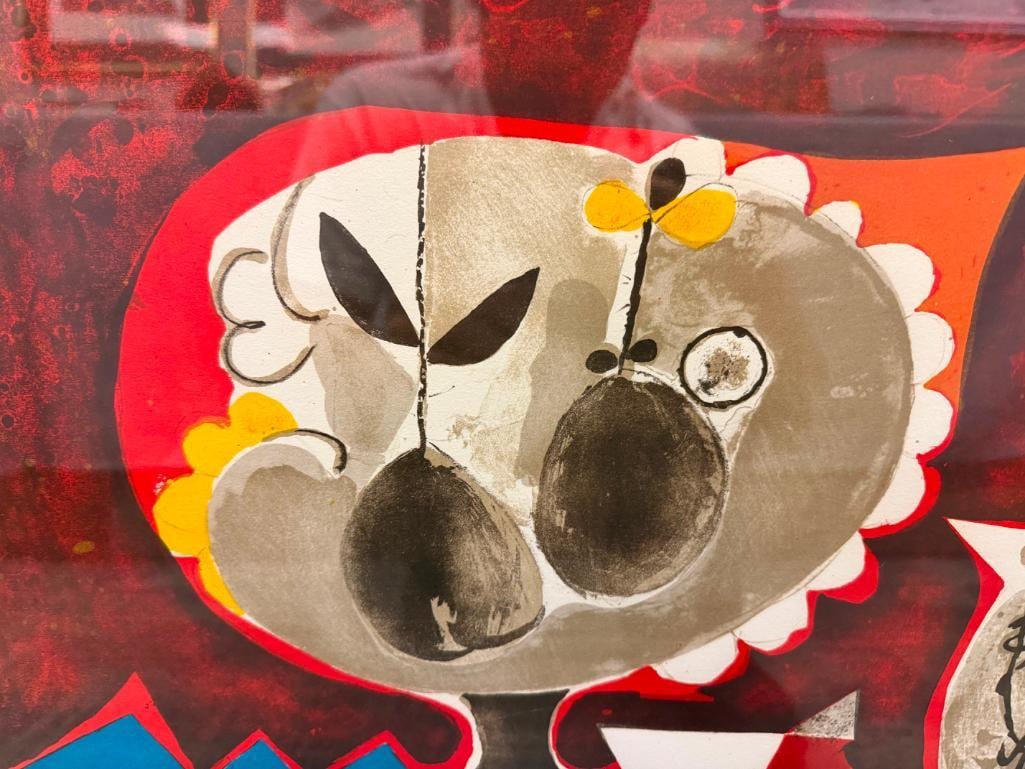 AGUSTIN UBEDA MID-CENTURY SPANISH ARTIST LIMITED EDITION PRINT FRUITIER ROUGE NO. 31/275 - 7