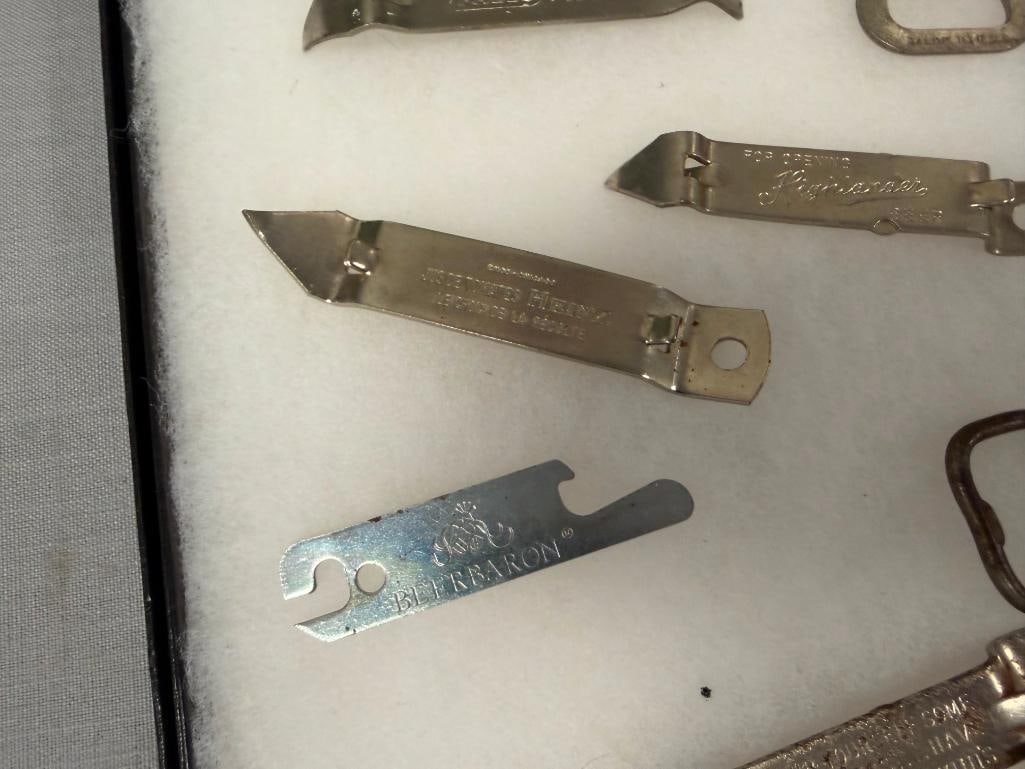 16 VINTAGE ADVERTISEMENT BOTTLE / CAN OPENERS HEINZ, WHITE ROCK WATER, HAMMS, GOETZ BEER, COCA-COLA - 11