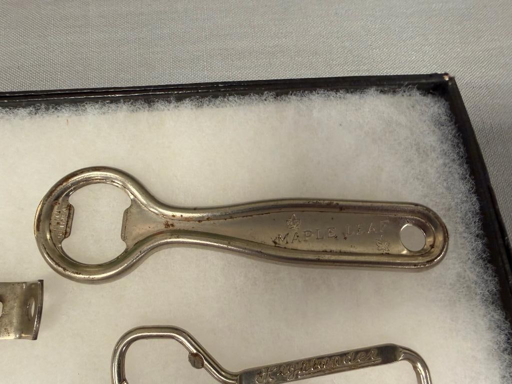 16 VINTAGE ADVERTISEMENT BOTTLE / CAN OPENERS HEINZ, WHITE ROCK WATER, HAMMS, GOETZ BEER, COCA-COLA - 7