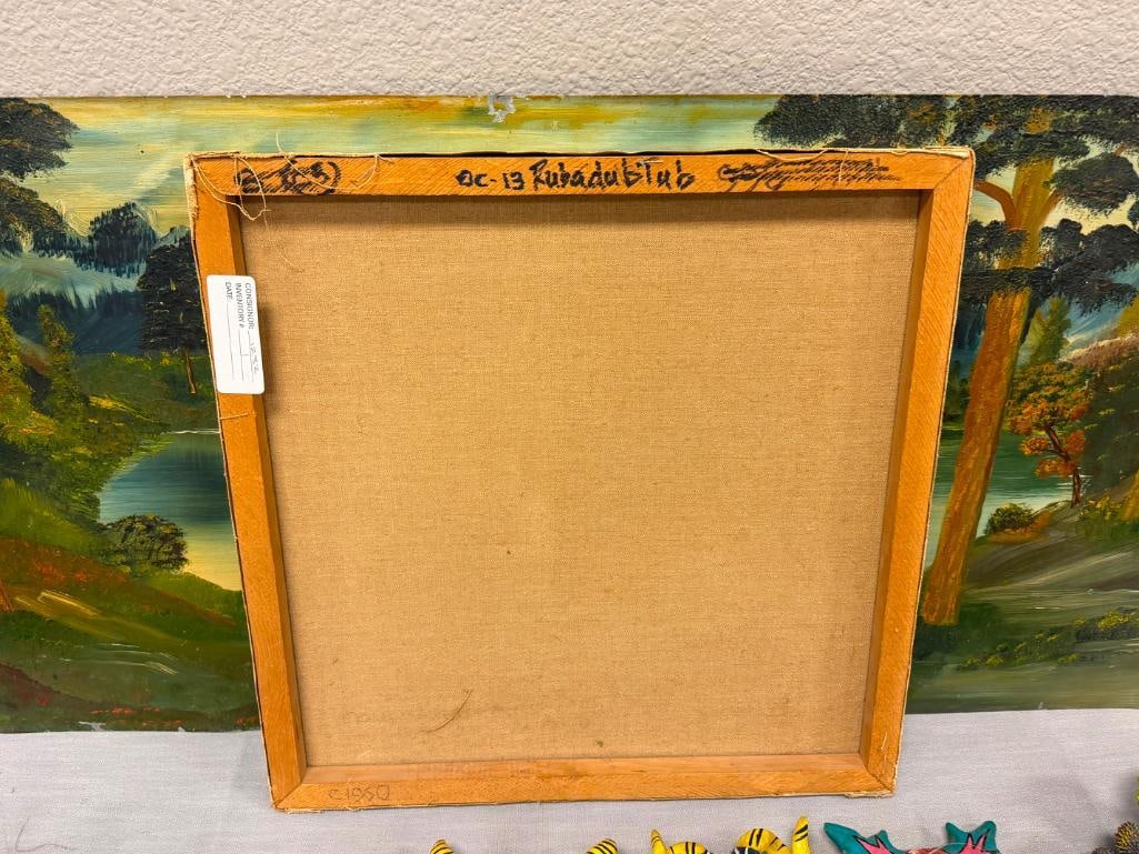 CRAIG SHEPPARD OKLAHOMA-BORN NEVADA ARTIST ORIGINAL OIL ON CANVAS PAINTING TITLED RUBADUBTUB - 7