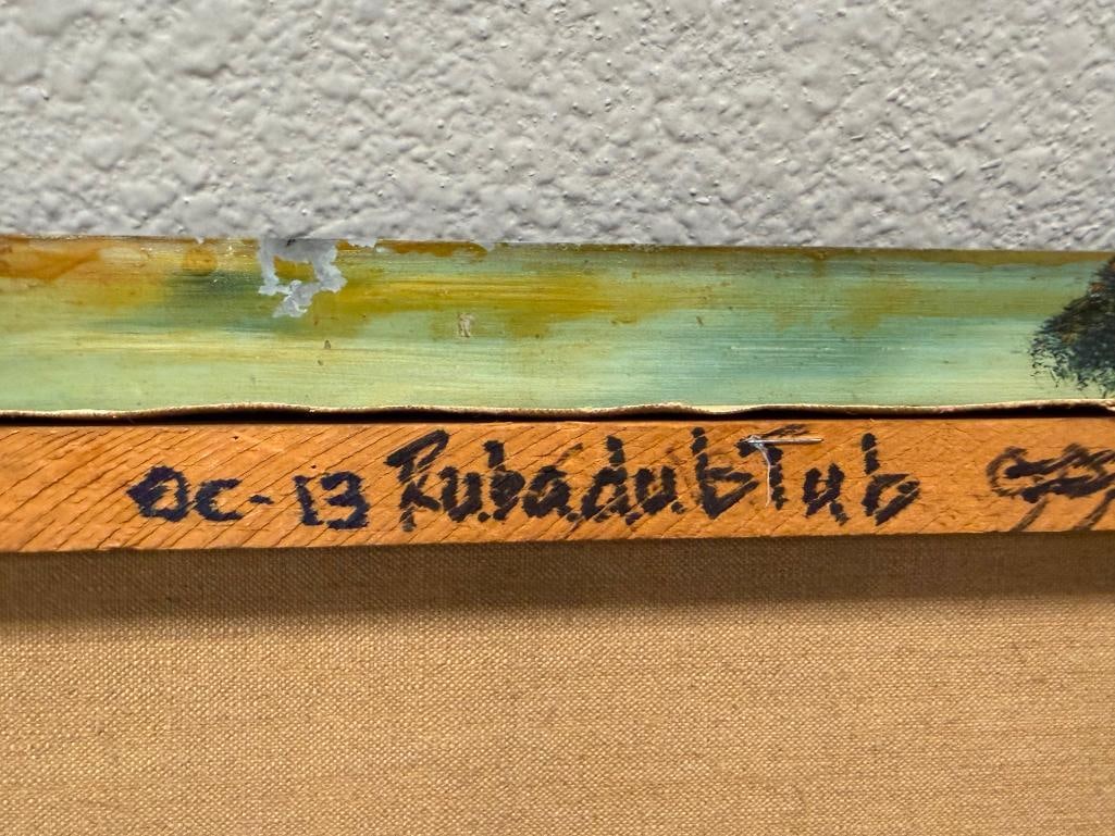CRAIG SHEPPARD OKLAHOMA-BORN NEVADA ARTIST ORIGINAL OIL ON CANVAS PAINTING TITLED RUBADUBTUB - 8