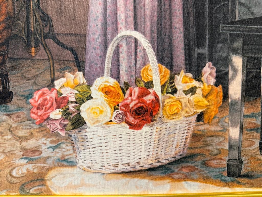 MELINDA BYERS LITHOGRAPH ON CANVAS TITLED A SONG FOR MOTHER - 5