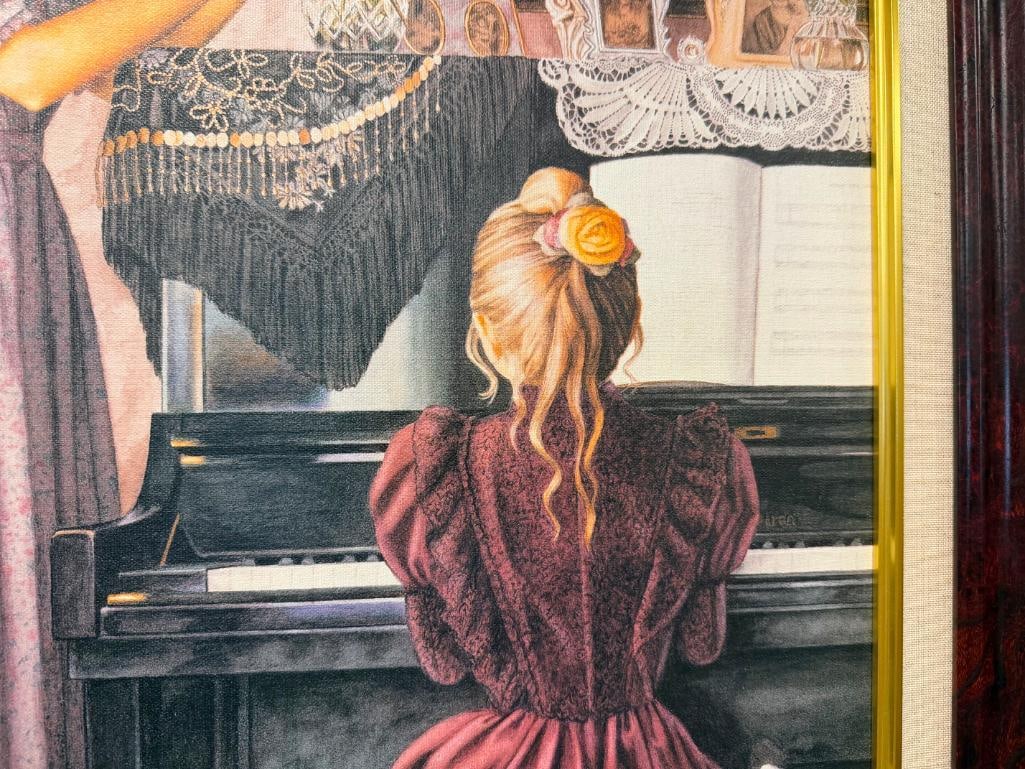 MELINDA BYERS LITHOGRAPH ON CANVAS TITLED A SONG FOR MOTHER - 6