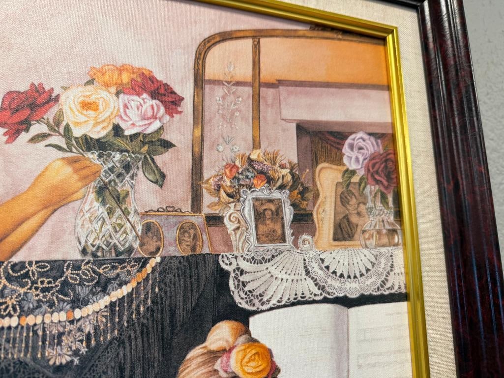 MELINDA BYERS LITHOGRAPH ON CANVAS TITLED A SONG FOR MOTHER - 9