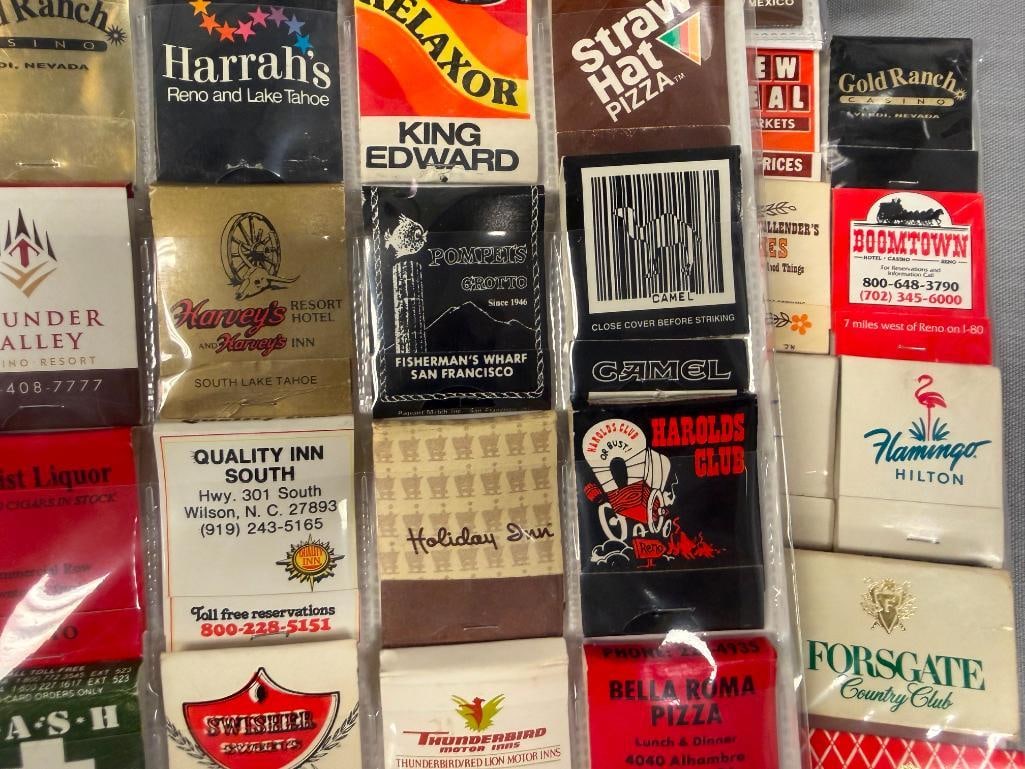 OVER 120 COLLECTIBLE MATCHBOOKS FROM CASINOS, RESTAURANTS, HOTELS, ETC. - 12