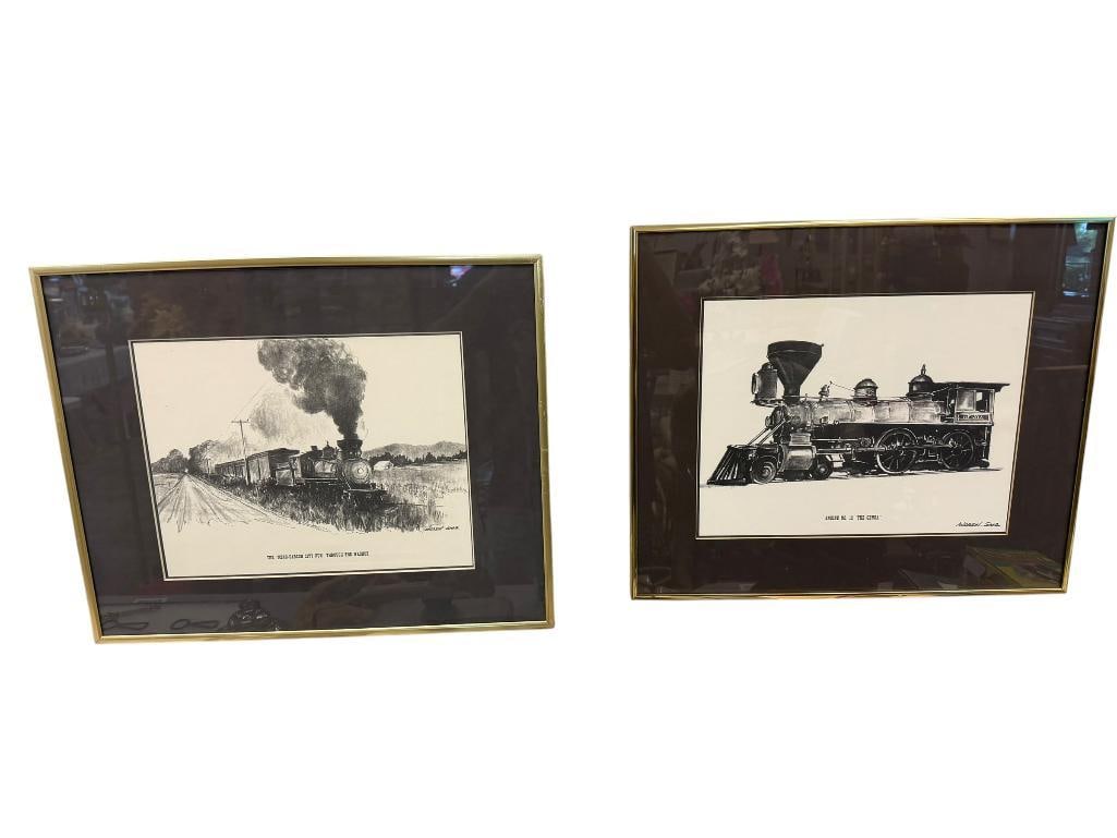 ANDREW SAAR NEVADA ARTIST LOCOMOTIVE BLACK AND WHITE PRINTS (1 of 15)