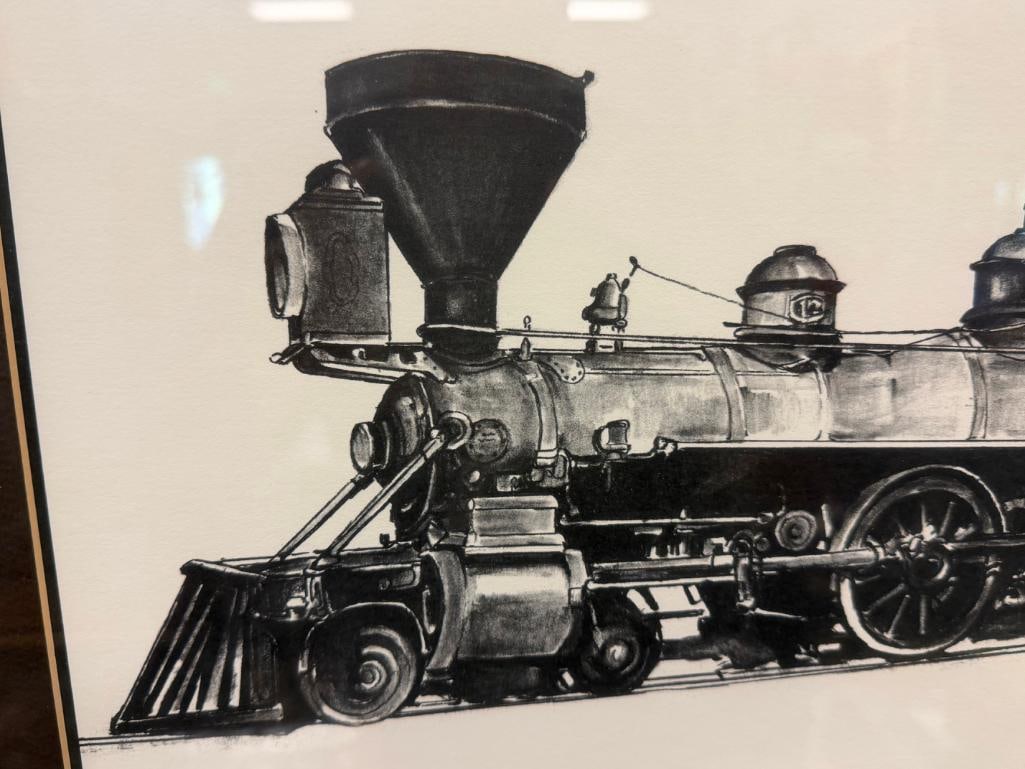 ANDREW SAAR NEVADA ARTIST LOCOMOTIVE BLACK AND WHITE PRINTS - 6