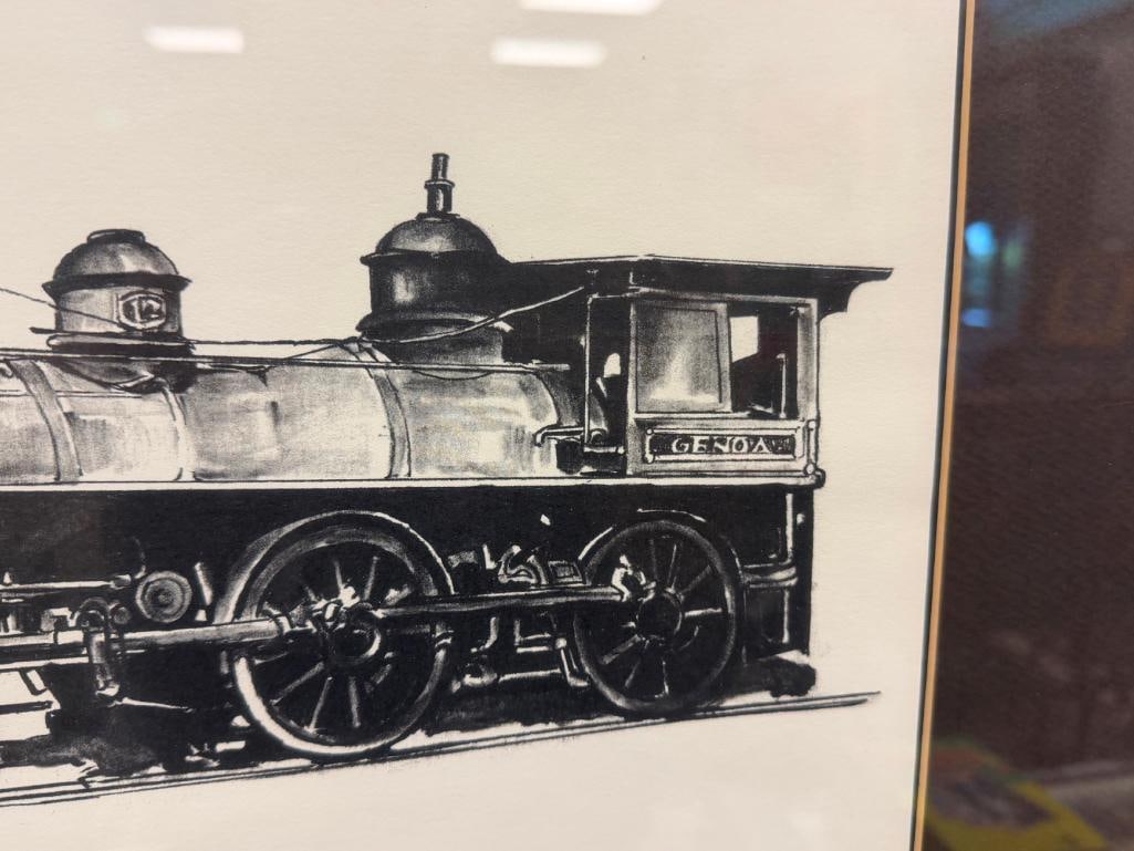 ANDREW SAAR NEVADA ARTIST LOCOMOTIVE BLACK AND WHITE PRINTS - 7