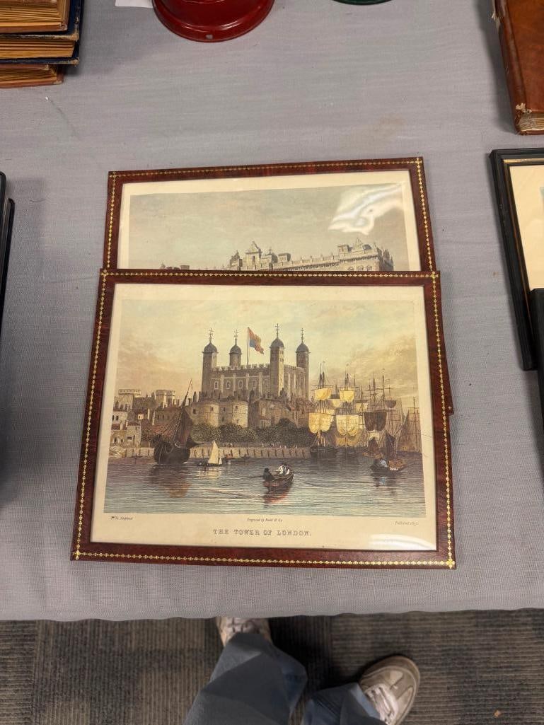 THE TOWER OF LONDON AND BUCKINGHAM PALACE PRINTS OF 1850'S ENGRAVINGS PAINTED BY THOM. H. SHEPHERD - 2