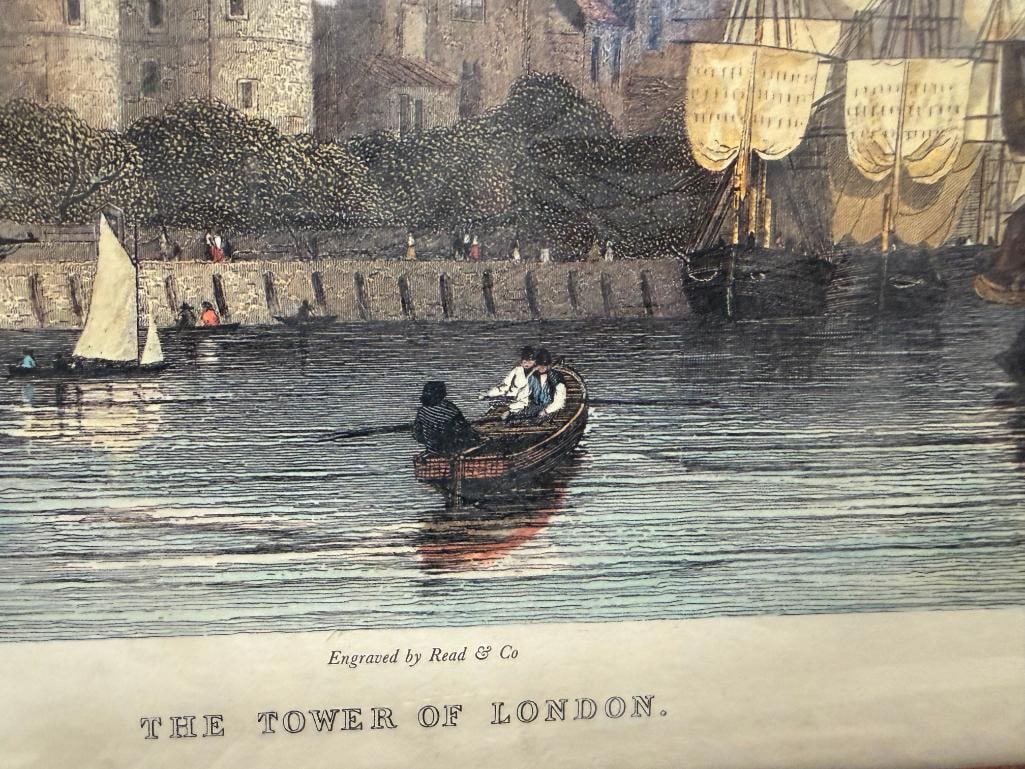 THE TOWER OF LONDON AND BUCKINGHAM PALACE PRINTS OF 1850'S ENGRAVINGS PAINTED BY THOM. H. SHEPHERD - 8