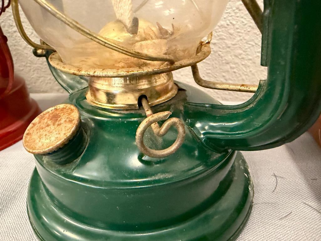 TWO VINTAGE STYLED DECORATIVE RAILROAD LANTERN - 10