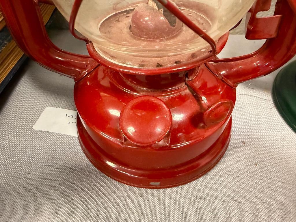 TWO VINTAGE STYLED DECORATIVE RAILROAD LANTERN - 5