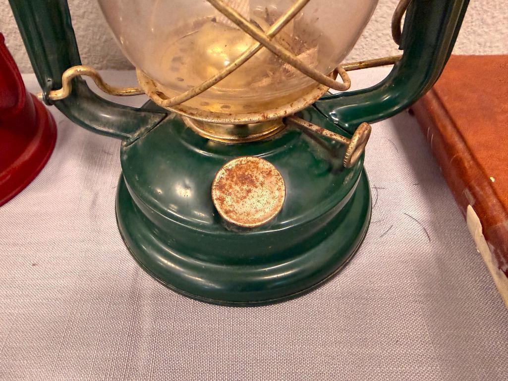 TWO VINTAGE STYLED DECORATIVE RAILROAD LANTERN - 9