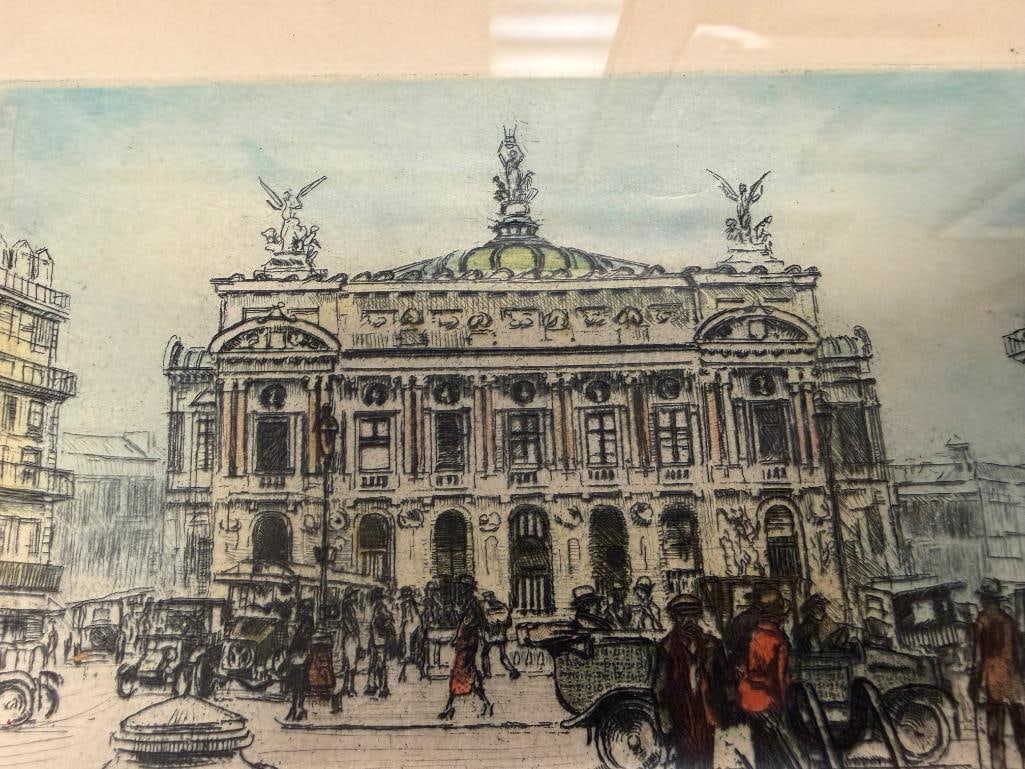 EUGENE-LOUIS VEDER FRENCH ARTIST HAND COLORED ETCHINGS STAMPED MUSEE LOUVRE CHALCOGRAPHIE - 12