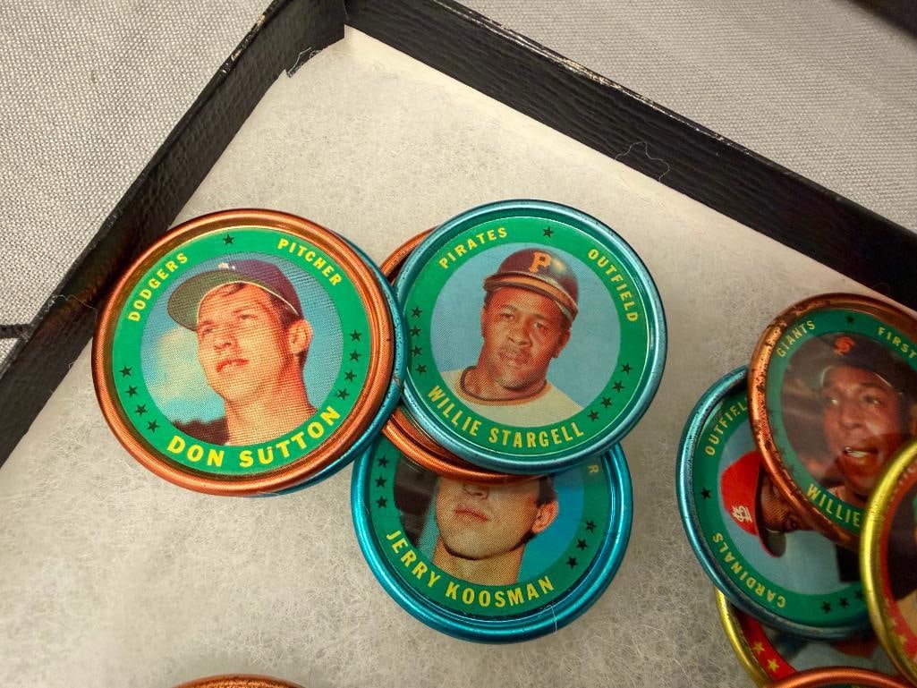 1971 TOPPS METAL BASEBALL COINS COLLECTIONS OVER 20 COINS PETE ROSE, FRANK ROBINSON, PHIL NIEKRO - 4