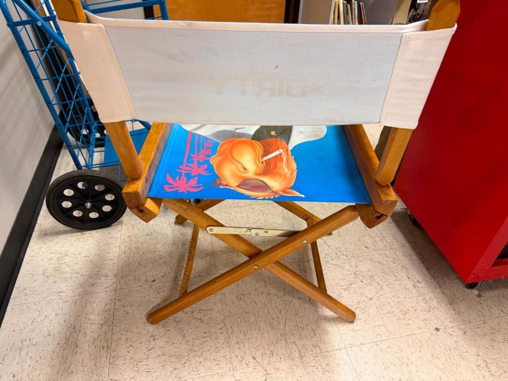 JOE CAMEL "DIRTY" CAMEL CIGARETTES PROMOTIONAL FOLDING WOODEN DIRECTOR'S CHAIR - 8