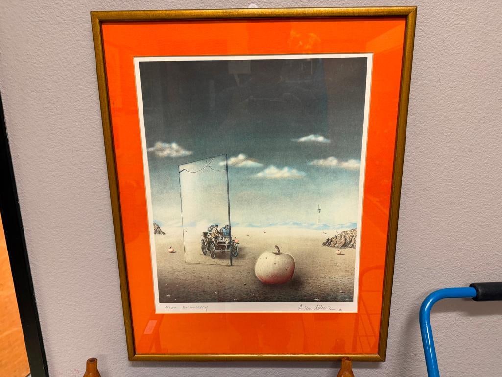 " ERINNERUNG " SIGNED AND NUMBERED LIMITED EDITION LITHOGRAPH BY GERMAN ARTIST HUBERTUS VON LOBBE... - 2