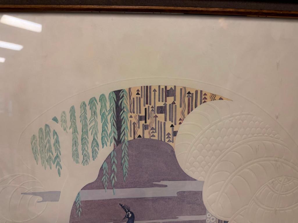 TWO UNIQUE EMBOSSED PRINTS FEATURING A HARRY WISOCKI STYLE - 7