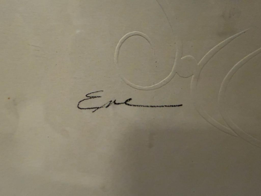 TWO UNIQUE EMBOSSED PRINTS FEATURING A HARRY WISOCKI STYLE - 9