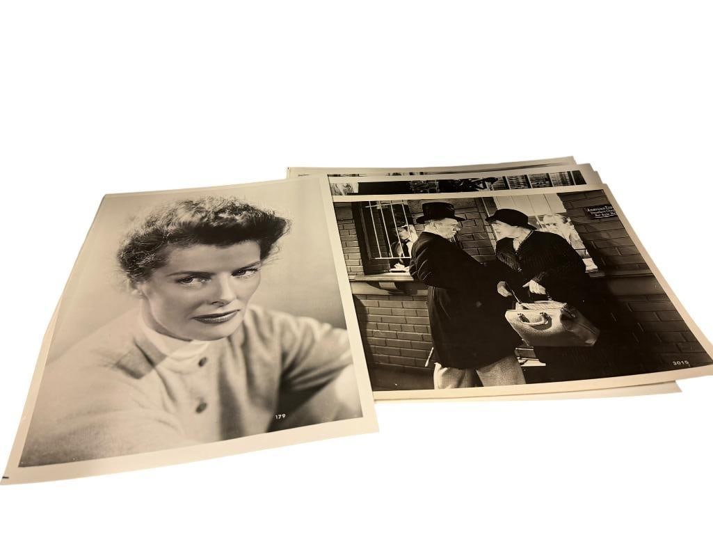 10 VINTAGE BLACK AND WHITE MOVILE FILM PHOTOGRAPHY REPRINTS INCLUDING KATHARINE HEPBURN (1 of 8)