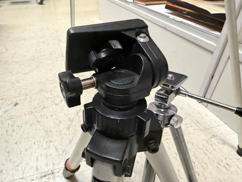 THREE PHOTOGRAPHY TRIPODS INCLUDING VIVITAR, SLIK 38T4, AND SUNSET JAPANESE MADE TRIPOD - 8