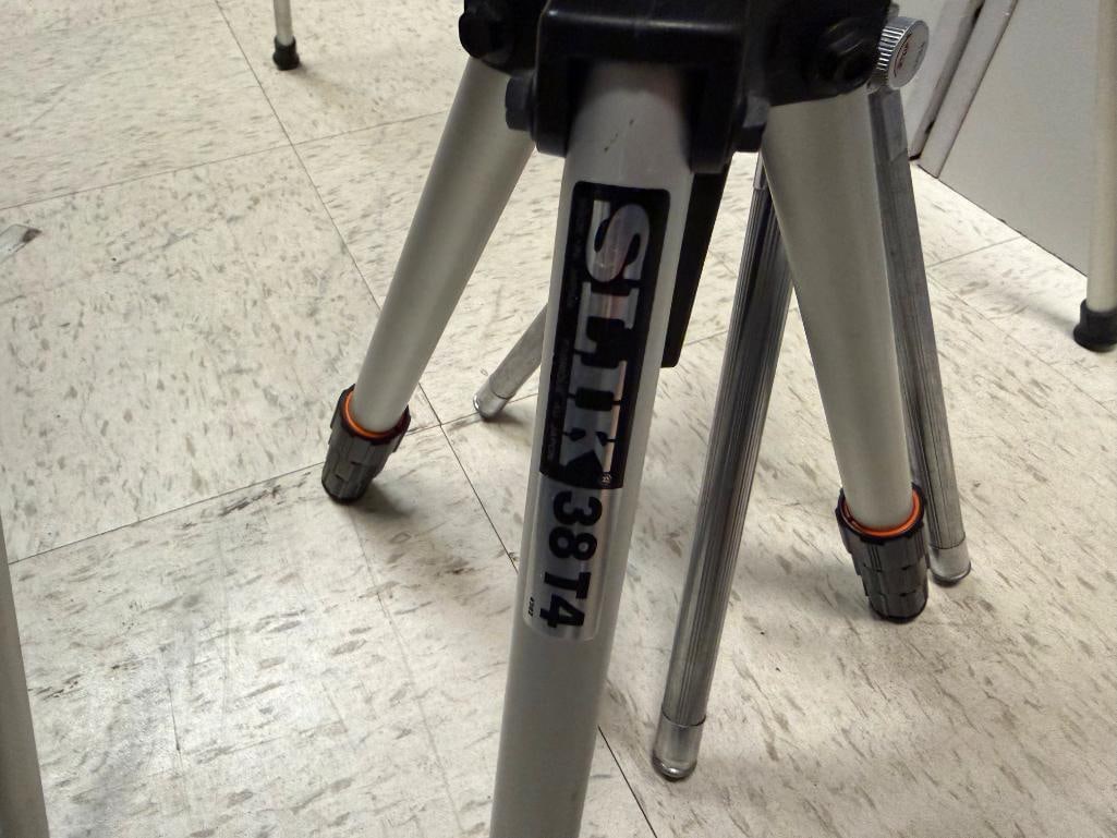THREE PHOTOGRAPHY TRIPODS INCLUDING VIVITAR, SLIK 38T4, AND SUNSET JAPANESE MADE TRIPOD - 9