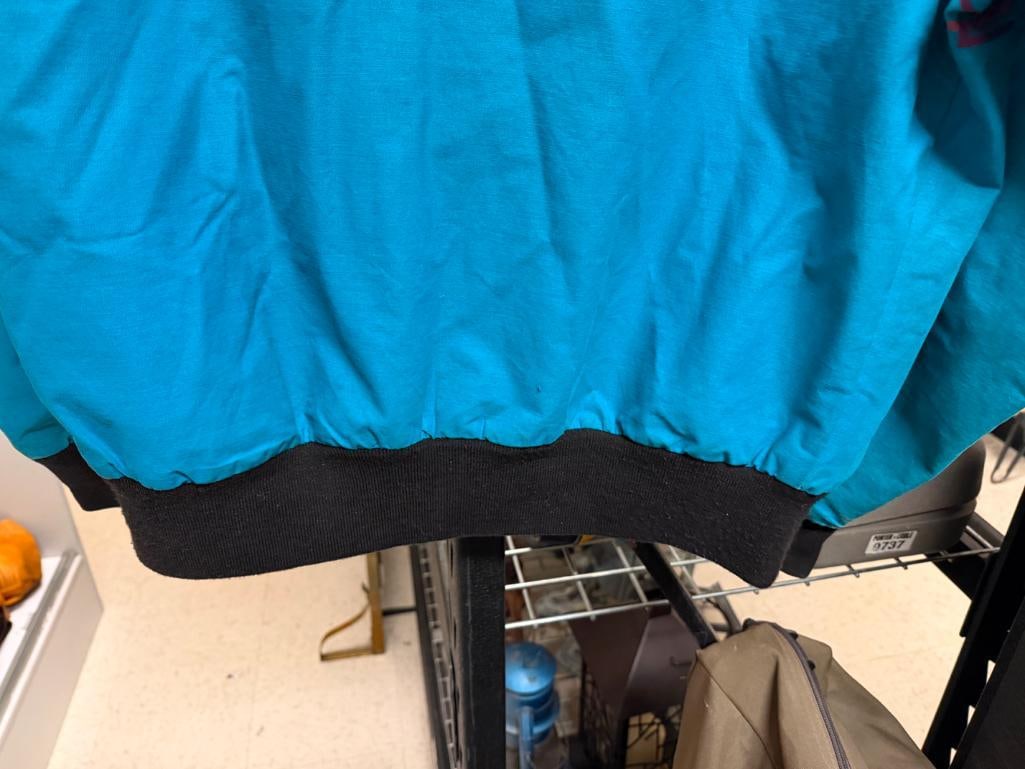 VINTAGE 1990'S WRANGLER BRUSHPOPPER BOMBER JACKET FEATURING TURQUOISE AZTEC PRINT - 11