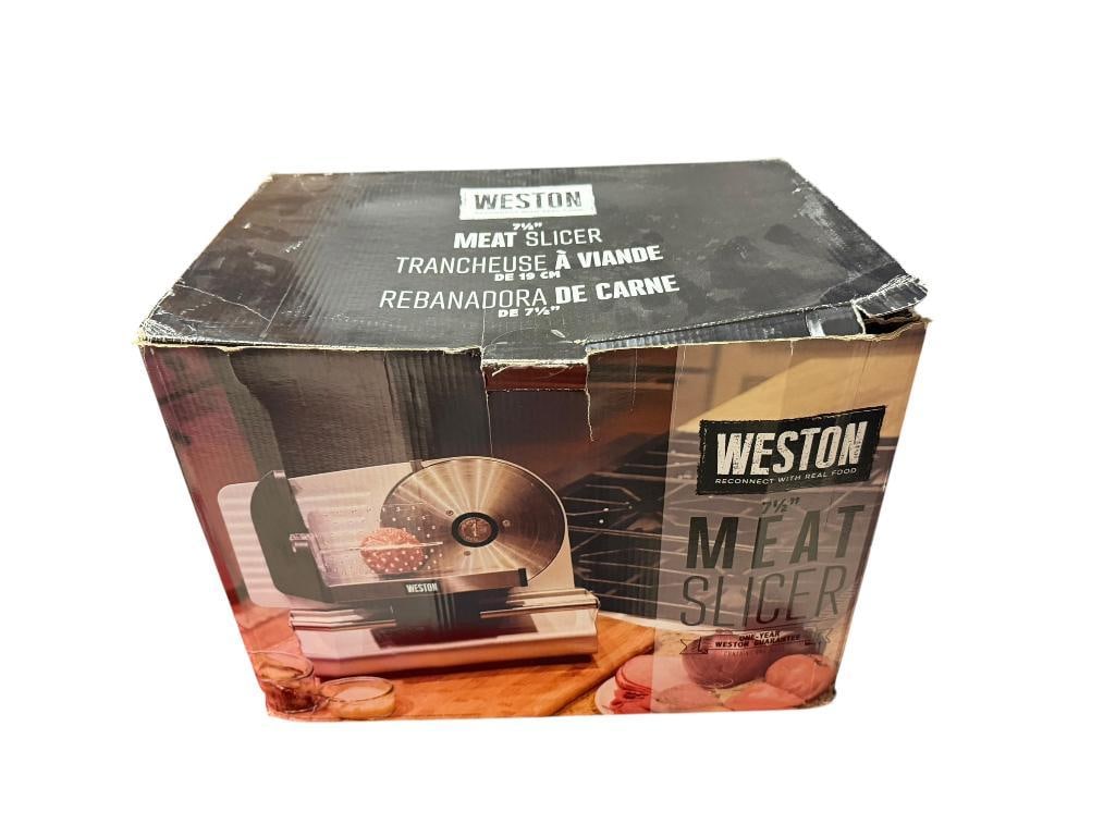 NEW IN BOX WESTON STAINLESS STEEL 7 1/2" MEAT SLICER (1 of 7)