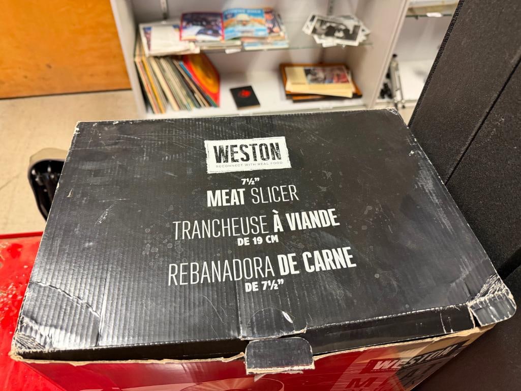 NEW IN BOX WESTON STAINLESS STEEL 7 1/2" MEAT SLICER - 3