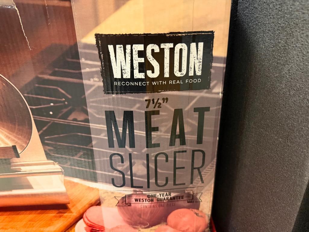 NEW IN BOX WESTON STAINLESS STEEL 7 1/2" MEAT SLICER - 4