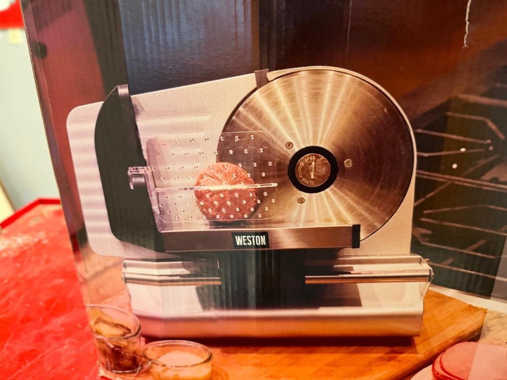 NEW IN BOX WESTON STAINLESS STEEL 7 1/2" MEAT SLICER - 7