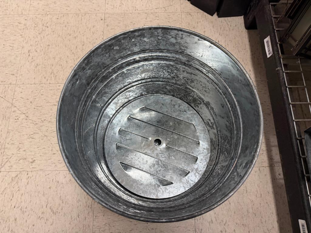 IMPERIAL GALVANIZED METAL ZINC BUCKET WITH LID - 5