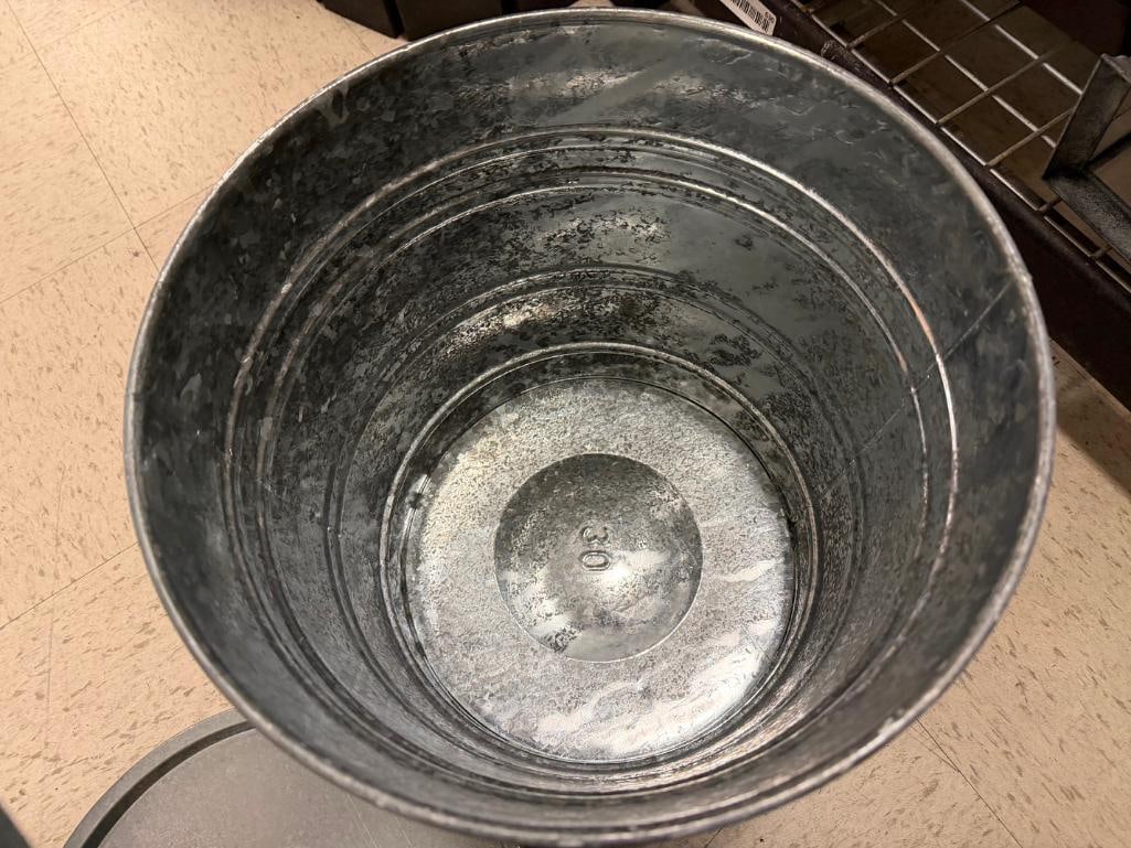 IMPERIAL GALVANIZED METAL ZINC BUCKET WITH LID - 6