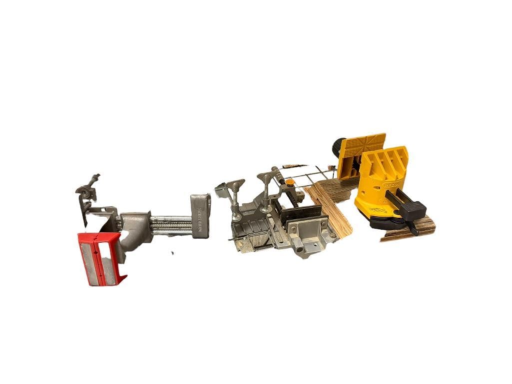 THREE VISE / CLAMPS INCLUDING WORKSHOPS VISE AND CLAMPING SYSTEM (1 of 16)